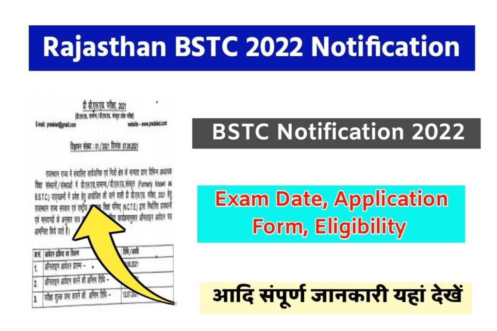 Rajasthan BSTC 2022 Notification