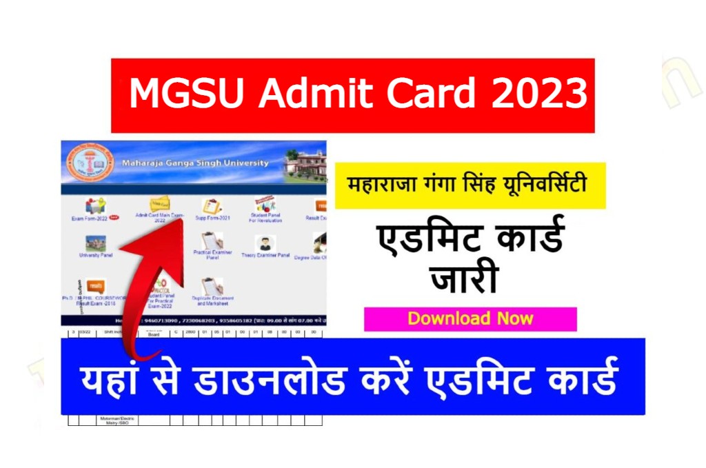 MGSU Admit Card 2023
