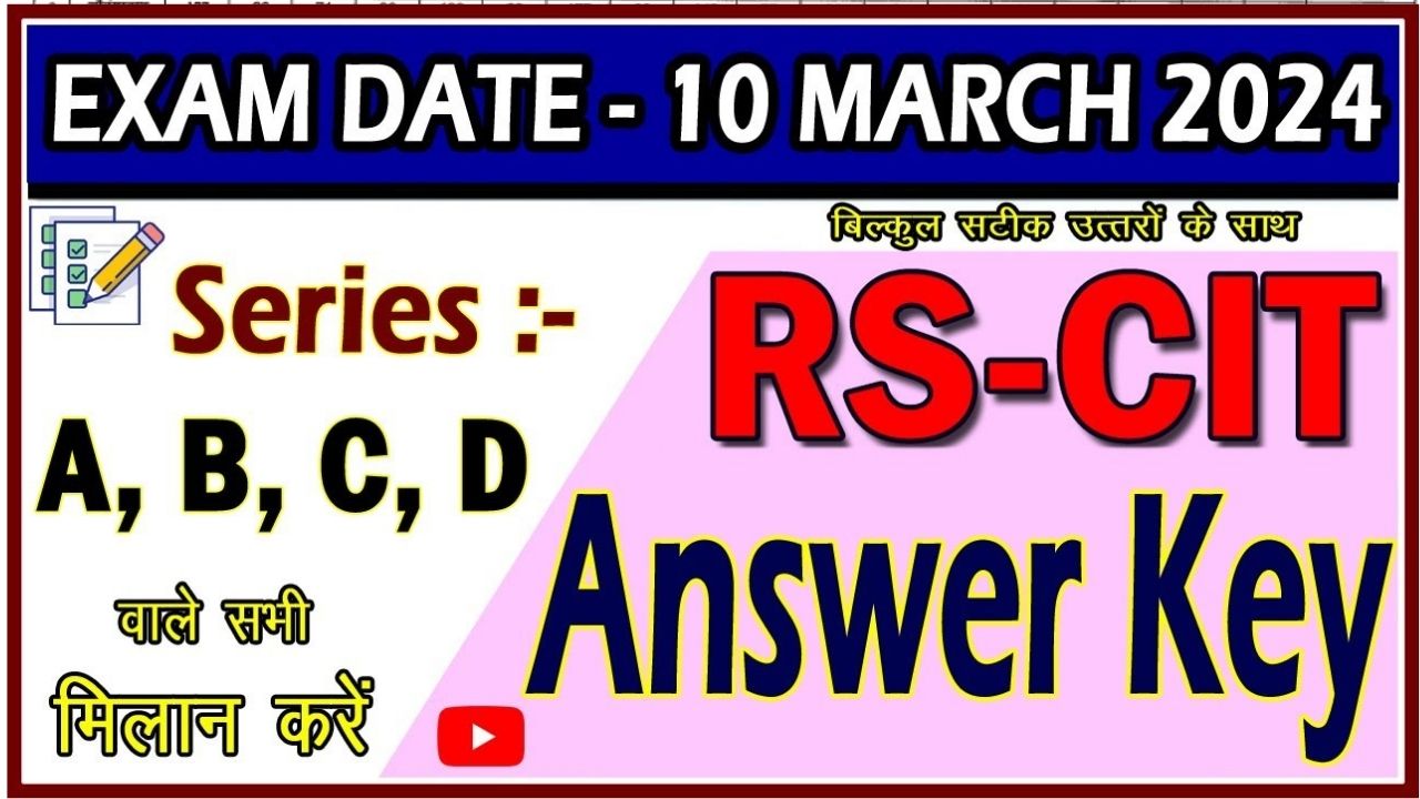 RSCIT Answer Key 10 March 2024